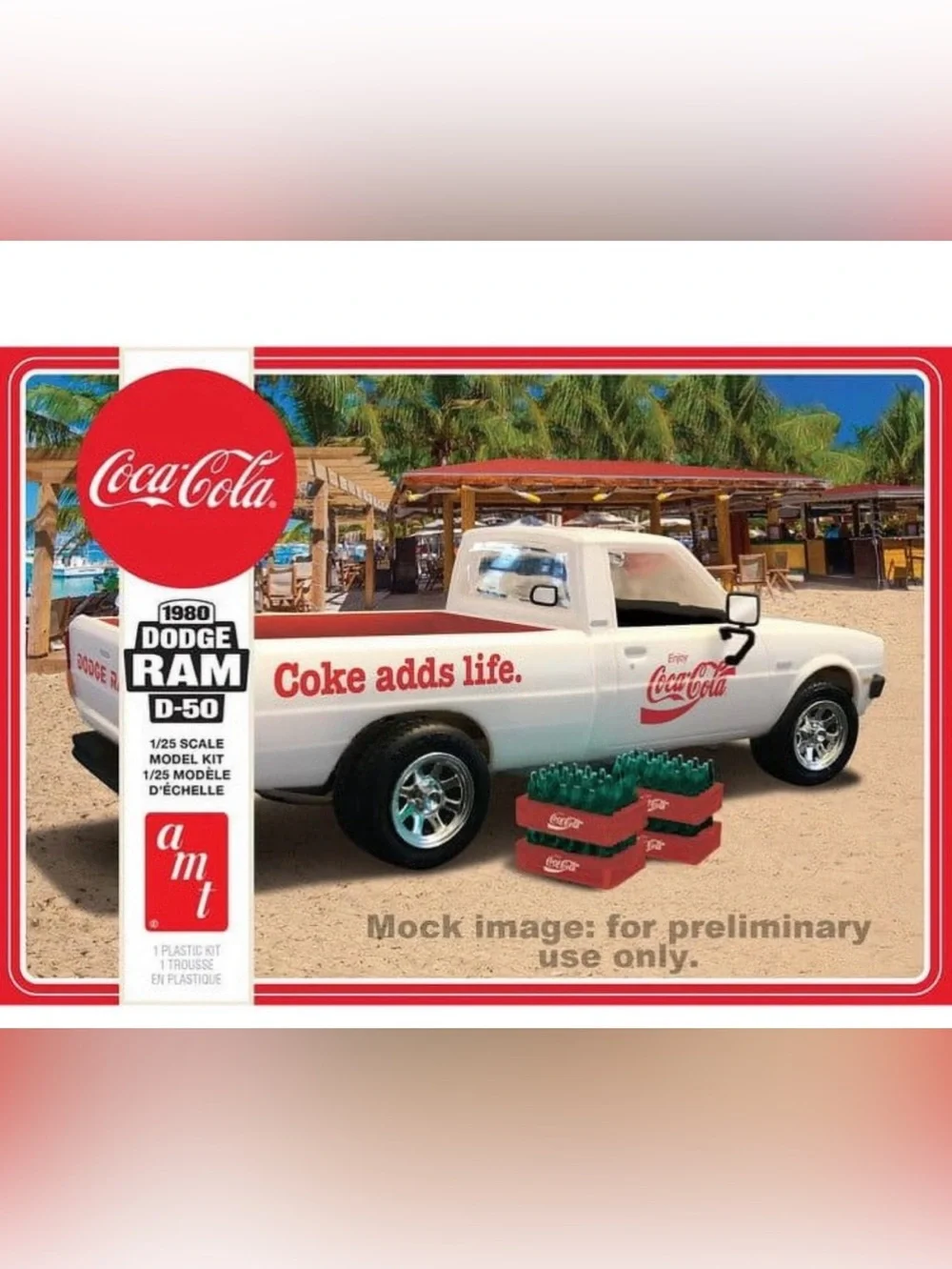 Coca-Cola Red 1980 Dodge Truck Model with White Logo- sealed/ brand new